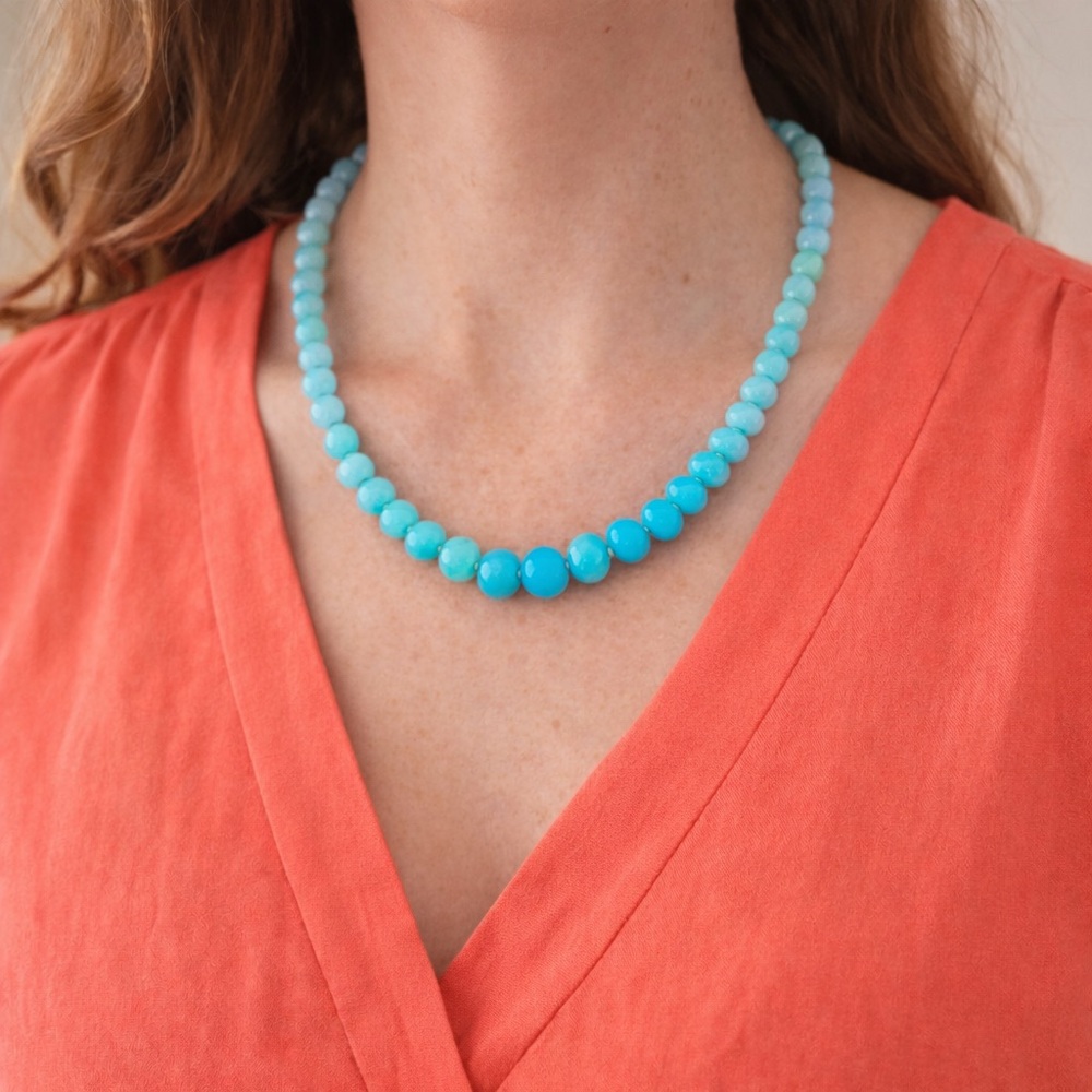 Lane Bryant‎ Turquoise Faceted Beaded Statement Necklace - Picture 4 of 4